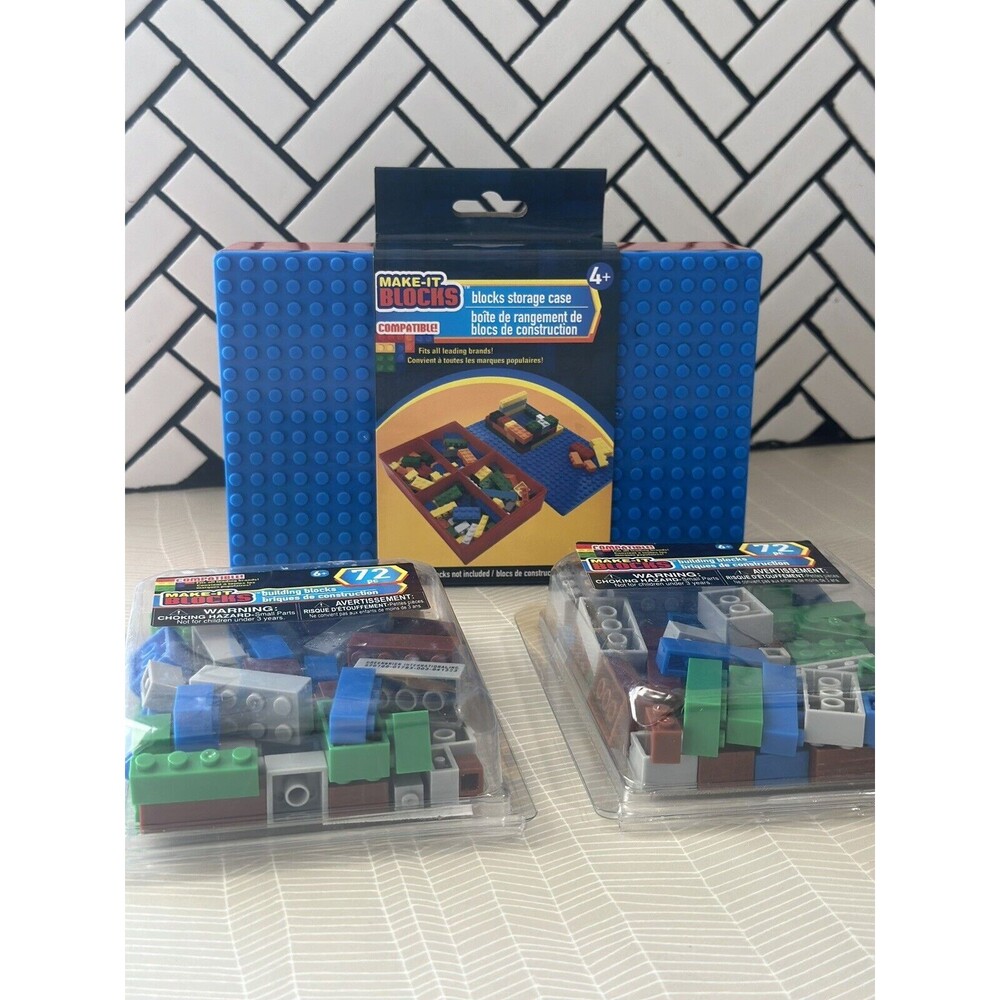 Make-it Blocks Storage Case With Two Set Of 72 Piece Building Blocks